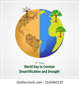 Vector illustration of World Day to Combat Desertification and Drought banner