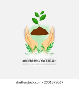 Vector illustration of World Day to Combat Desertification and Drought social media story template