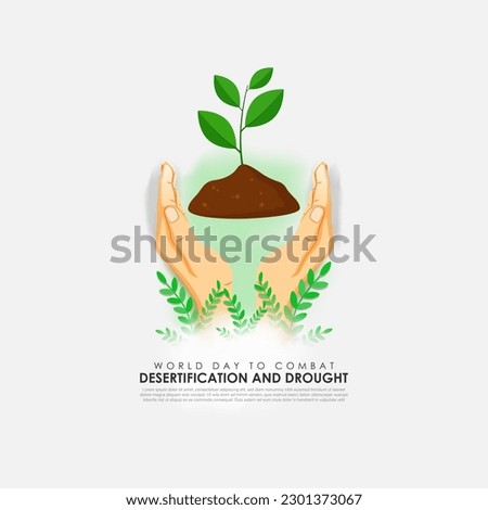 Vector illustration of World Day to Combat Desertification and Drought social media story template