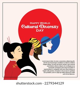 Ilustración vectorial del Día Mundial de la Diversidad Cultural.