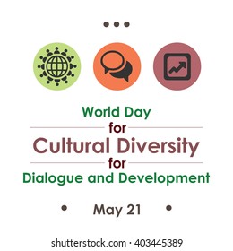 Vector Illustration / World Day For Cultural Diversity For Dialogue And Development 