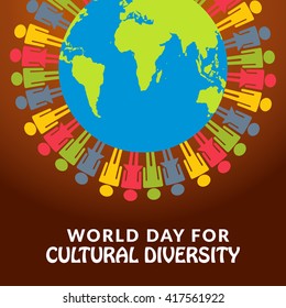 Vector illustration of  World Day for Cultural Diversity.