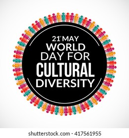 Vector Illustration Of  World Day For Cultural Diversity.