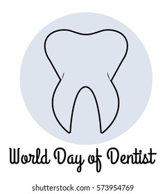 Vector illustration of World Day of Dentist for your design.