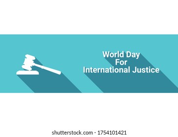 vector illustration of world day for international justice poster design