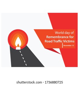 vector illustration for World Day of Remembrance for Road Traffic Victims. background.