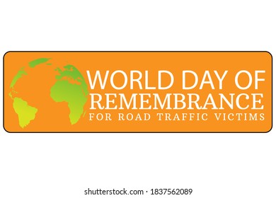 vector illustration for World Day of Remembrance for Road Traffic Victims. background.