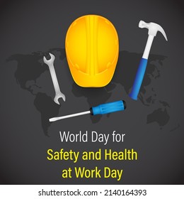Vector illustration for world day for safety and health at work