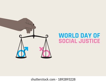 vector illustration of world day of social justice design concept