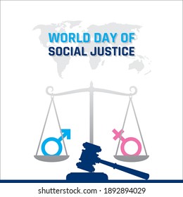 Vector Illustration Of World Day Of Social Justice Design Concept