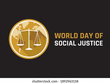 vector illustration of world day of social justice design concept
