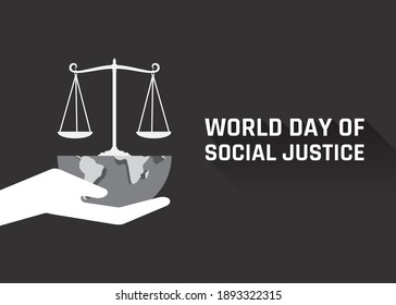 vector illustration of world day of social justice design concept