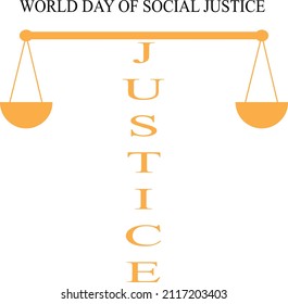 Ejemplo vectorial del Día Mundial de la Justicia Social