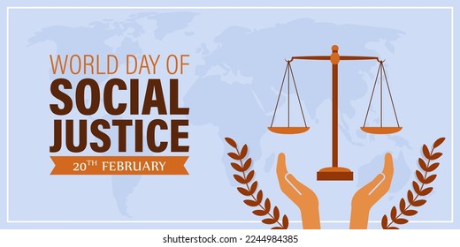 Vector illustration of World Day of Social Justice 20 February