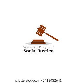 Vector illustration of World Day of Social Justice social media feed template