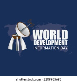 Vector illustration of World Development Information Day. Simple and elegant design