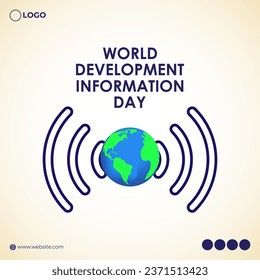 Vector illustration of World Development Information Day banner