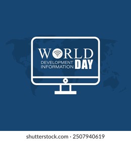 Vector illustration of World Development Information Day social media feed template