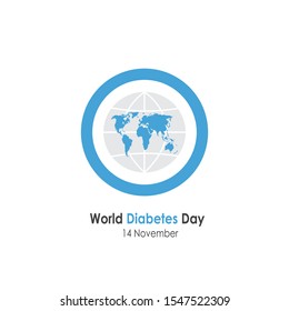 Vector illustration of world diabetes day celebration on november 14th