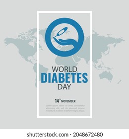 Vector Illustration of World Diabetes Day.
