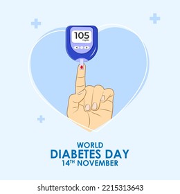 ilustración vectorial para el día mundial de la diabetes, volante, pancarta, afiche y tarjeta.