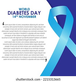 vector illustration for world diabetes day, flyer, banner, poster, and card.
