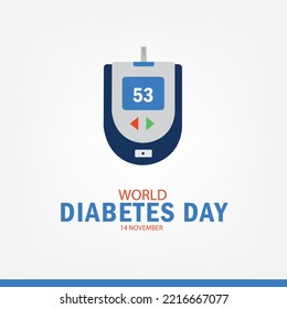 Vector Illustration of World Diabetes Day. Simple and Elegant Design