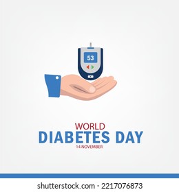 Vector Illustration of World Diabetes Day. Simple and Elegant Design