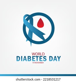 Vector Illustration of World Diabetes Day. Simple and Elegant Design