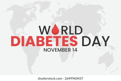 Vector Illustration of World Diabetes Day Awareness on November 14.