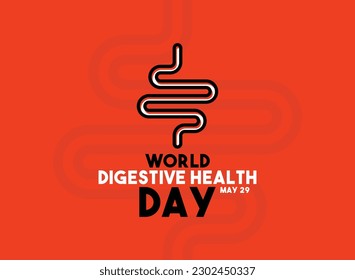 Vector Illustration of World Digestive Health Day. May 29. Eps 10.