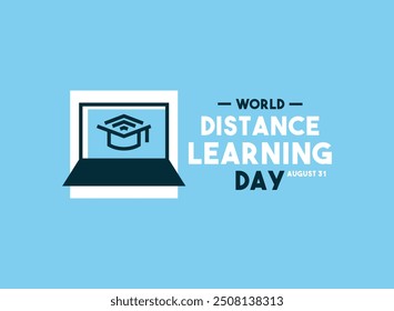 Vector Illustration of World Distance Learning Day. August 31. Eps 10.