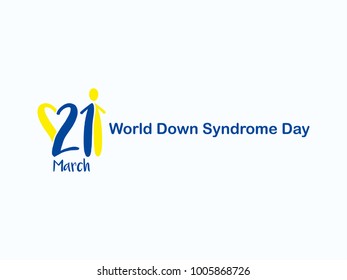 Vector illustration of World Down Syndrome Day.