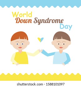 Vector illustration of World Down Syndrome Day. design template. banner. bakcground