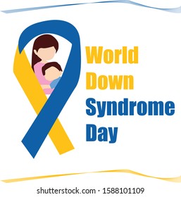 Vector illustration of World Down Syndrome Day. design template. banner. bakcground
