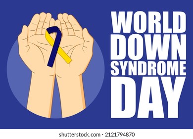 Vektorgrafik für den Welt-Down-Syndrom-Tag