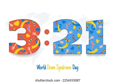 Vector Illustration of World Down Syndrome Day.
