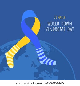 Vector Illustration of World Down Syndrome Day. 
