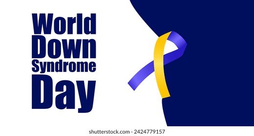 Vector illustration of World Down Syndrome Day social media feed template