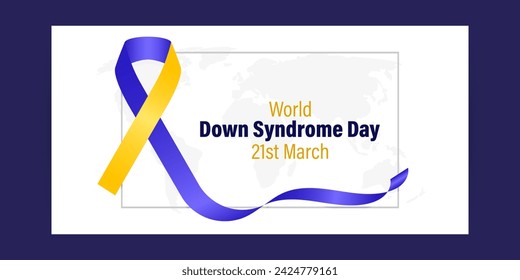 Vector illustration of World Down Syndrome Day social media feed template