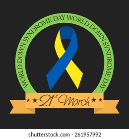 Vector illustration for World Down Syndrome Day.