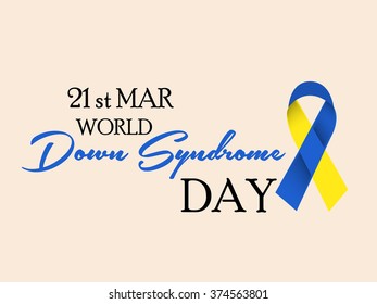 Vector illustration of World Down Syndrome Day.