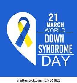 Vector illustration of World Down Syndrome Day.