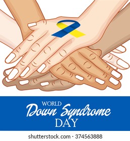 Vector illustration of World Down Syndrome Day.