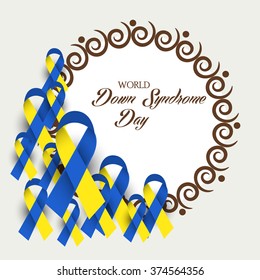Vector illustration of World Down Syndrome Day.