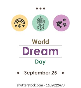vector illustration for  world dream day in september