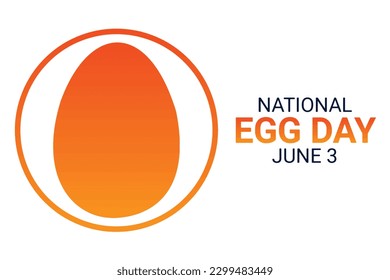 Vector illustration World Egg Day. June 3. Suitable for greeting card, poster and banner
