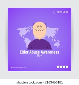 Vector illustration for World Elder Abuse Awareness Day