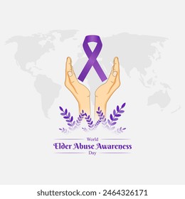 Vector illustration of World Elder Abuse Awareness Day 15 June social media feed template