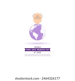 Vector illustration of World Elder Abuse Awareness Day 15 June social media feed template